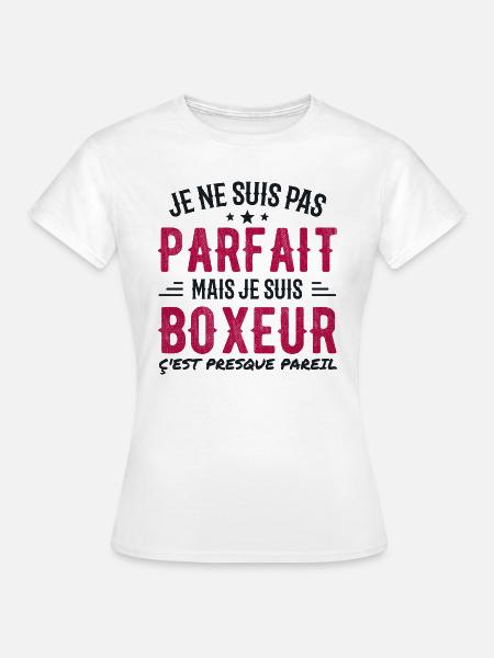 Nicht perfekt, aber Boxer - Frauen T-Shirt - Weiß