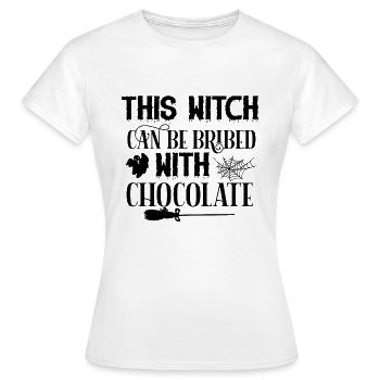 Hexe Schokoladenliebhaber Lustiges Shirt - Frauen T-Shirt - Weiß - Vorne - AI Model Female 172 dark (172cm)