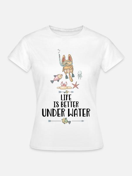 Taucher - Frauen T-Shirt - Weiß