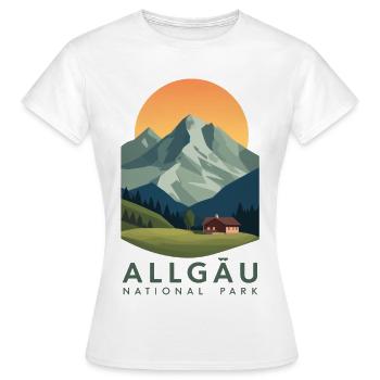 Parc national de l’Allgäu | Montagne Vintage - T-shirt Femme - blanc - Devant - AI Model Female 172 dark (172cm)