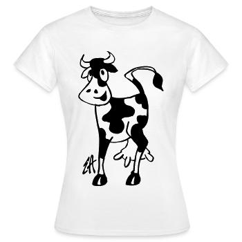 Vache - T-shirt Femme - blanc - Devant - AI Model Female 172 dark (172cm)