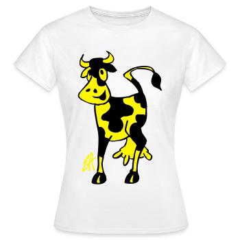 Vache - T-shirt Femme - blanc - Devant - AI Model Female 172 dark (172cm)