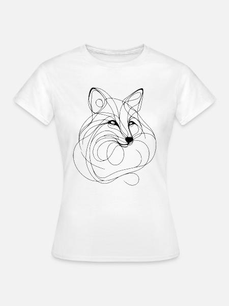 Linienfuchs - Frauen T-Shirt - Weiß