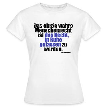 Menschenrecht Baader Zita - Frauen T-Shirt - Weiß - Vorne - AI Model Female 172 dark (172cm)