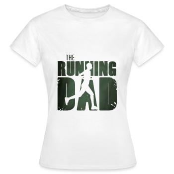 Le papa qui court - T-shirt Femme - blanc - Devant - AI Model Female 172 dark (172cm)