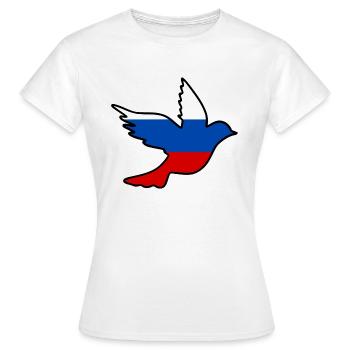 Russia - Women's T-Shirt - white - Front - AI Model Female 172 dark (172cm)