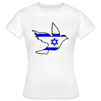 Israel - T-shirt Femme - blanc - Devant - AI Model Female 172 dark (172cm)