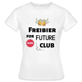 Freibier for Future Club - Frauen T-Shirt - Weiß - Vorne - AI Model Female 172 dark (172cm)