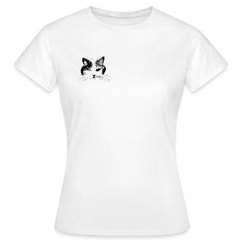 Clin d’œil minou - T-shirt Femme - blanc - Devant - AI Model Female 172 dark (172cm)
