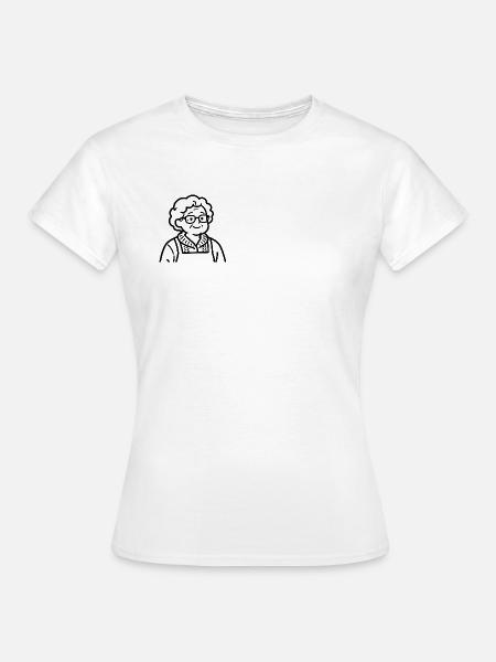 Großmutter im Strickcardigan - Frauen T-Shirt - Weiß