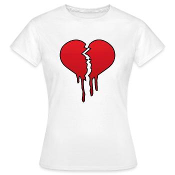 Le coeur brisé de - T-shirt Femme - blanc - Devant - AI Model Female 172 dark (172cm)