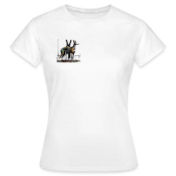 Galgo StreetArt n°04b - T-shirt Femme - blanc - Devant - AI Model Female 172 dark (172cm)