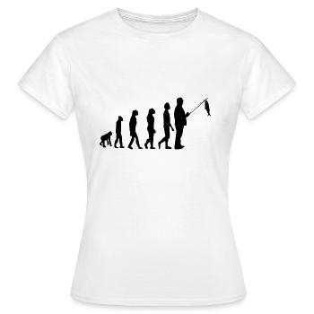 Evolution pêche pêcheur amateur - T-shirt Femme - blanc - Devant - AI Model Female 172 dark (172cm)