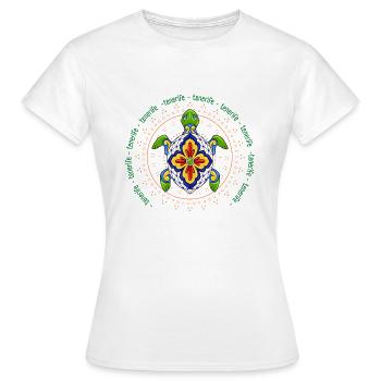 Tenerife Shirt with Turtle - Women's T-Shirt - white - Front - AI Model Female 172 dark (172cm)