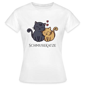 Cuddly cat - Women's T-Shirt - white - Front - AI Model Female 172 dark (172cm)