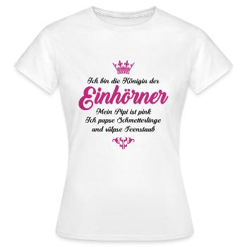 Königin der Einhörner - Frauen T-Shirt - Weiß - Vorne - AI Model Female 172 dark (172cm)