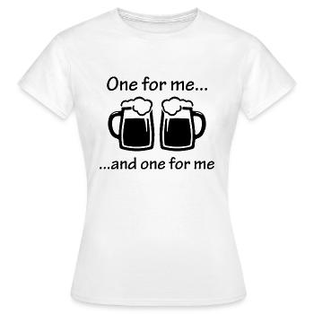 One For Me And One For Me - Women's T-Shirt - white - Front - AI Model Female 172 dark (172cm)