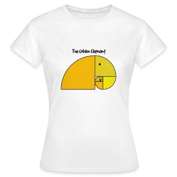 Fibonacci Elephant - golden section elephant - Women's T-Shirt - white - Front - AI Model Female 172 dark (172cm)