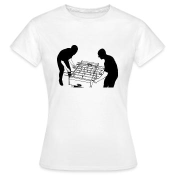Joueurs de baby-foot - T-shirt Femme - blanc - Devant - AI Model Female 172 dark (172cm)