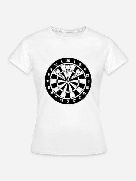 Dartspieler - Frauen T-Shirt - Weiß