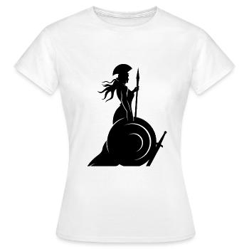 Minerve Déesse grecque Déesse de la Sagesse - T-shirt Femme - blanc - Devant - AI Model Female 172 dark (172cm)