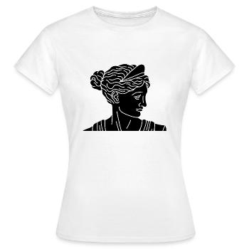 Aphrodite Göttin der Liebe Schönheit Antike Griech - Frauen T-Shirt - Weiß - Vorne - AI Model Female 172 dark (172cm)