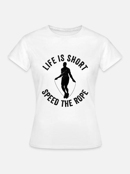 Lustiges Springseil Springseil - Frauen T-Shirt - Weiß
