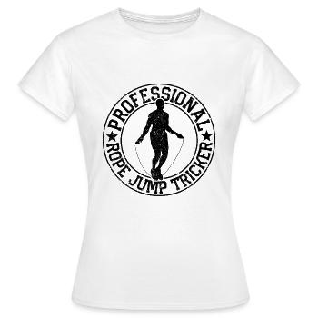 Lustiges Springseil Springseil Seilsprung Tricker - Frauen T-Shirt - Weiß - Vorne - AI Model Female 172 dark (172cm)