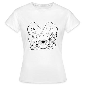Clowncore Aesthetic Jester Clown Weirdcore - Women's T-Shirt - white - Front - AI Model Female 172 dark (172cm)