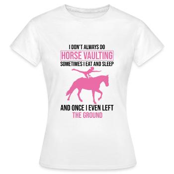 Voltige amusante sur le cheval - T-shirt Femme - blanc - Devant - AI Model Female 172 dark (172cm)