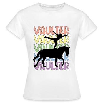 Voltige amusante sur le cheval - T-shirt Femme - blanc - Devant - AI Model Female 172 dark (172cm)