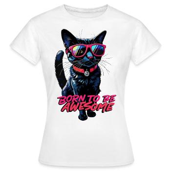 Born to be Awesome - Women's T-Shirt - white - Front - AI Model Female 172 dark (172cm)