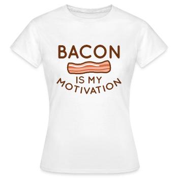 Speck ist meine Motivation - Frauen T-Shirt - Weiß - Vorne - AI Model Female 172 dark (172cm)