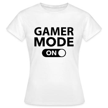 Gamer-Modus Ein - Frauen T-Shirt - Weiß - Vorne - AI Model Female 172 dark (172cm)