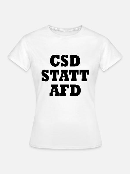 Csd statt afd - Frauen T-Shirt - Weiß