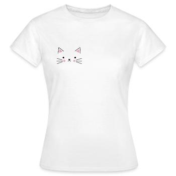 CUTE KITTY - Women's T-Shirt - white - Front - AI Model Female 172 dark (172cm)