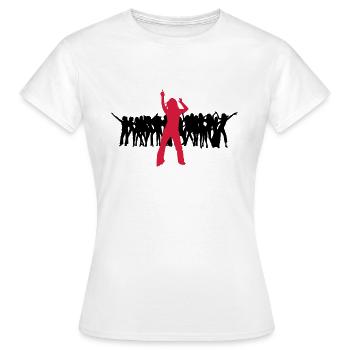Tänzer tanzen shake shaken harlem shake 2c - Frauen T-Shirt - Weiß - Vorne - AI Model Female 172 dark (172cm)