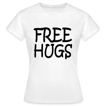 Free hugs - Women's T-Shirt - white - Front - AI Model Female 172 dark (172cm)