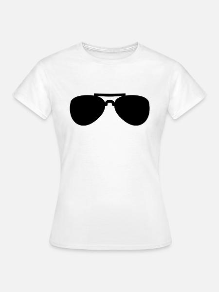 Sonnenbrille - Frauen T-Shirt - Weiß