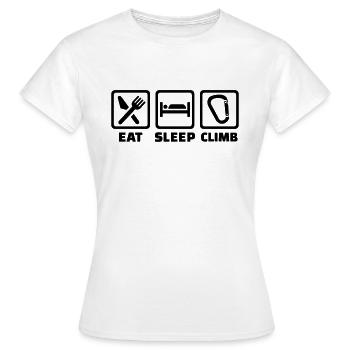 Klettern - Frauen T-Shirt - Weiß - Vorne - AI Model Female 172 dark (172cm)