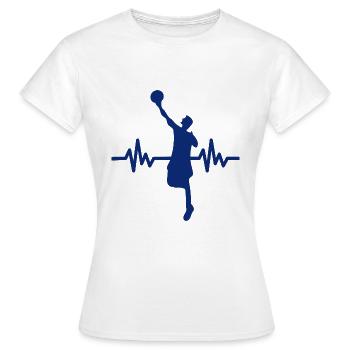Haertbeat Basketball - USA - Team Sport - Hoops - Frauen T-Shirt - Weiß - Vorne - AI Model Female 172 dark (172cm)