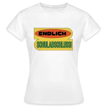 Schulabschluss 2024, Schulabschluss T Shirt, - Frauen T-Shirt - Weiß - Vorne - AI Model Female 172 dark (172cm)