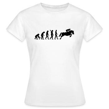 Springreiten - Frauen T-Shirt - Weiß - Vorne - AI Model Female 172 dark (172cm)