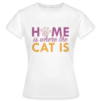 Zuhause ist, wo die Katze ist - Frauen T-Shirt - Weiß - Vorne - AI Model Female 172 dark (172cm)