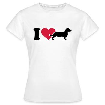 Dackel - Frauen T-Shirt - Weiß - Vorne - AI Model Female 172 dark (172cm)