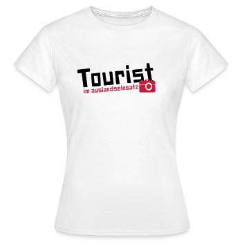 Tourist im Auslandseinsatz - Frauen T-Shirt - Weiß - Vorne - AI Model Female 172 dark (172cm)
