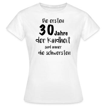 T-shirt d’anniversaire - cadeau pour les années 30 - T-shirt Femme - blanc - Devant - AI Model Female 172 dark (172cm)