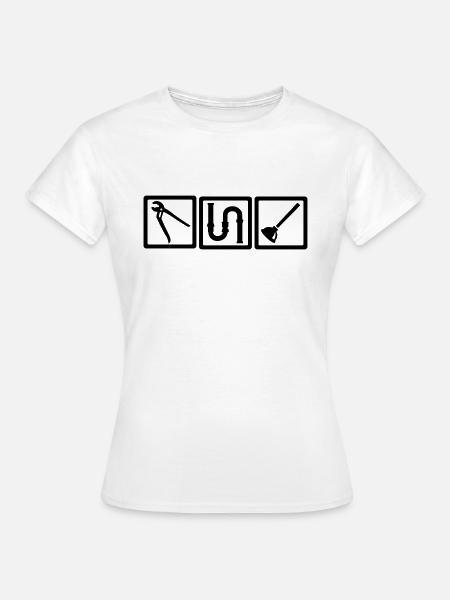 Klempner - Frauen T-Shirt - Weiß