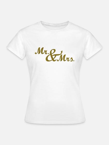 Mr & Mrs - Frauen T-Shirt - Weiß