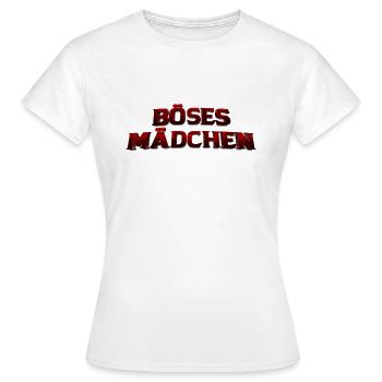 Böses Mädchen - Frauen T-Shirt - Weiß - Vorne - AI Model Female 172 dark (172cm)